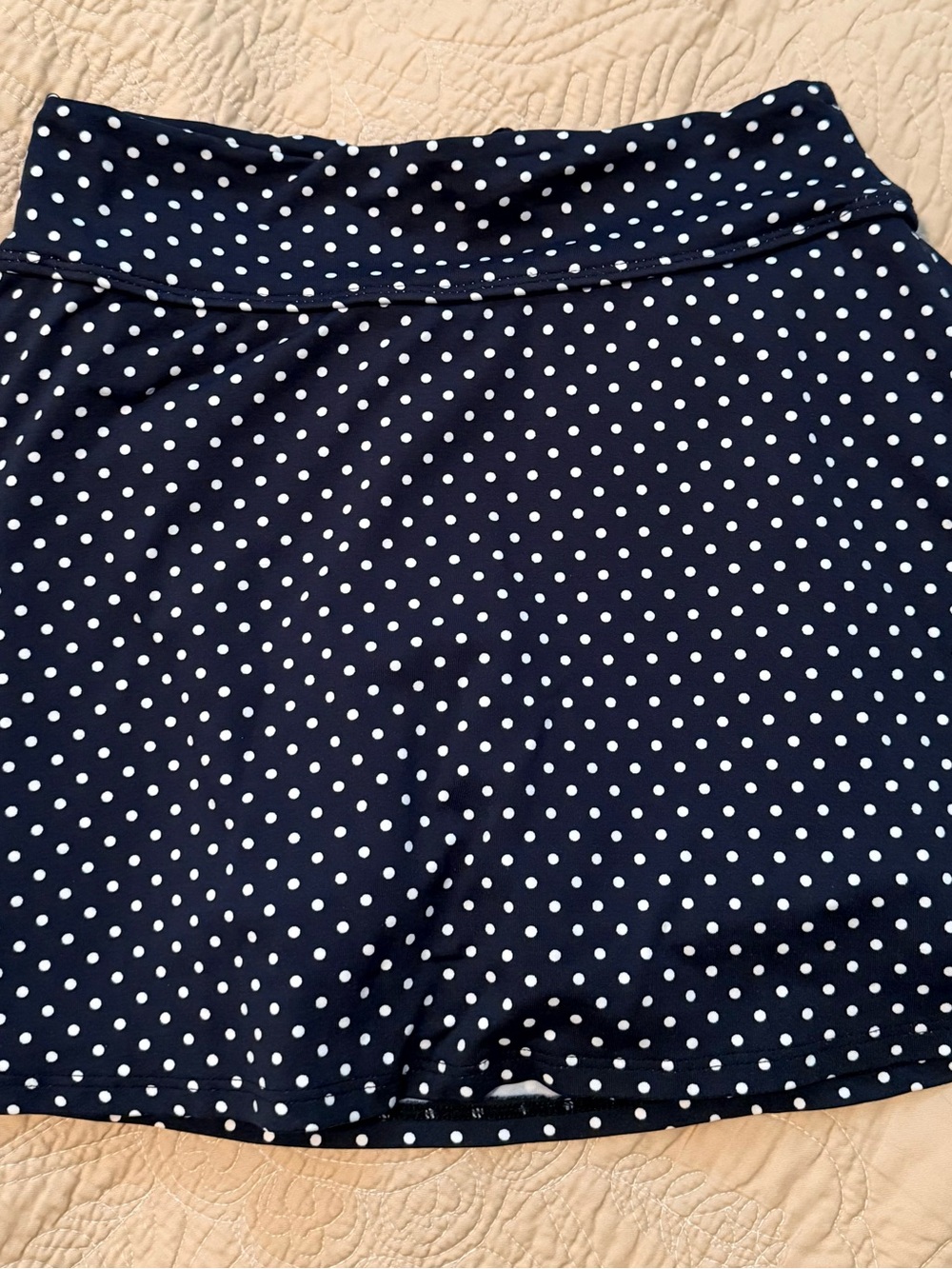 Dona Jo Shakira Skirt Skort 13.5" Polka Dots Black Size 1 Small Athletic